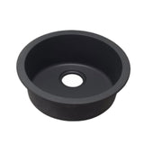 Aquaperla Arete Stone Kitchen/Laundry Sink Round Single Bowl Top/Under Mount 460mm - JAK Appliances