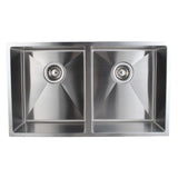 Aquaperla Handmade Double Bowls Top/Undermount Kitchen/Laundry Sink 770x450x215mm - JAK Appliances