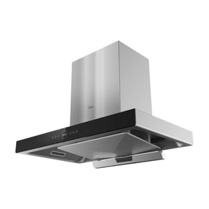 Midea Canopy Rangehood 90cm Black – High Temperature Cleaning