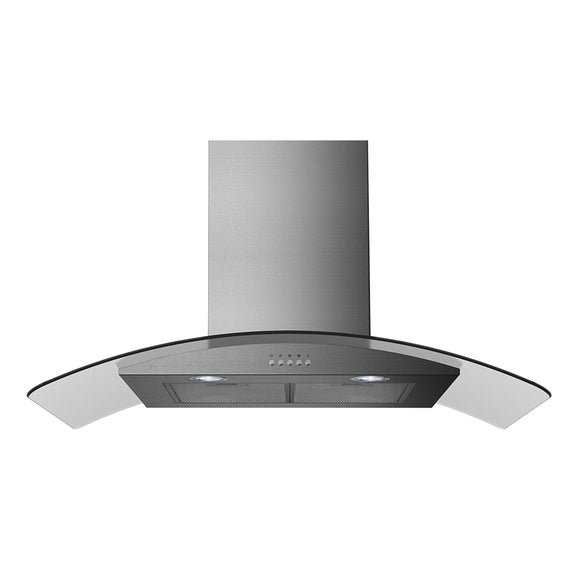 Midea Canopy Rangehood 90cm Curve Glass