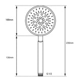 Aquaperla 5 Function Round Handheld Shower Spray - JAK Appliances