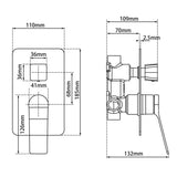 Aquaperla Rushy Series Shower Wall Mixer With Diverter - JAK Appliances