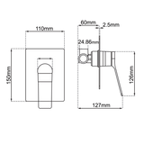 Aquaperla Rushy Series Shower Wall Mixer - JAK Appliances