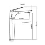 Aquaperla AU Series Tall Basin Mixer - JAK Appliances