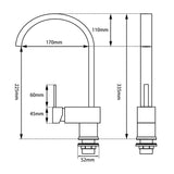 Aquaperla Gooseneck Kitchen Sink Mixer Tap - JAK Appliances