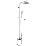 Aquaperla 8'' Square Bottom Water Inlet Shower Station - JAK Appliances