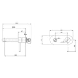 Aquaperla Lucid Pin Lever Series Bathtub/Basin Wall Mixer with Spout - JAK Appliances