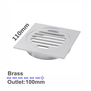 Aquaperla Square Floor Waste Shower Grate Drain Outlet 100mm - JAK Appliances