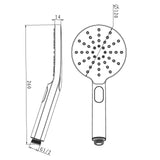 Aquaperla 3 Function Round Handheld Shower Spray - JAK Appliances
