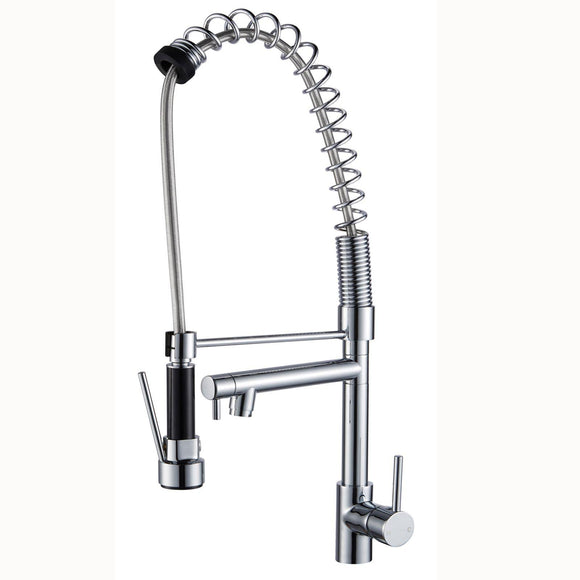 Aquaperla Spring Commercial Double Spout Kitchen Sink Mixer Tap - JAK Appliances