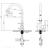 Aquaperla Round Pull Out Kitchen Sink Mixer Tap (Style 2) - JAK Appliances