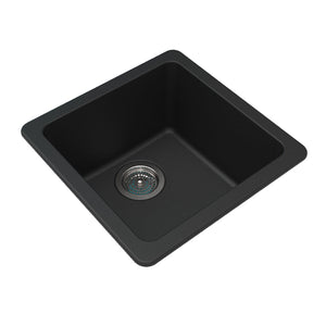 Aquaperla Arete Stone Kitchen/Laundry Sink Single Bowl Top/Under Mount 422x422x203mm - JAK Appliances