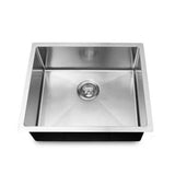 Aquaperla Round Corner Handmade Single Bowl Top/Flush/Undermount Kitchen/Laundry Sink 440x440x205mm - JAK Appliances