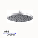 Aquaperla Round Rainfall Shower Head 200mm - JAK Appliances