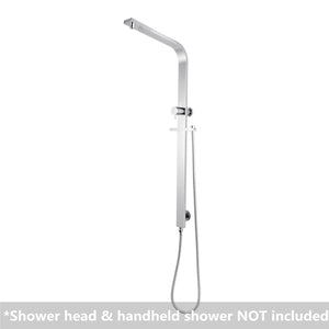 Aquaperla Square Wide Shower Rail with Diverter Top Water Inlet