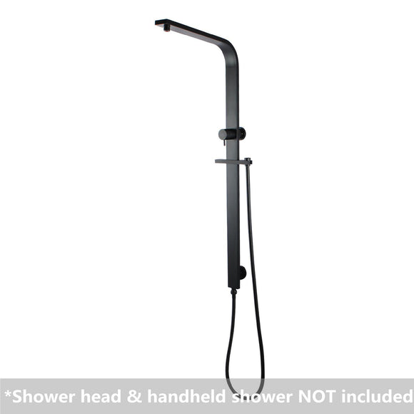 Aquaperla Square Wide Shower Rail with Diverter Top Water Inlet