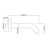 Aquaperla Lucid Pin Lever Series Round Bathtub/Basin Wall Spout - JAK Appliances