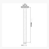 Aquaperla Square Ceiling Shower Arm 400mm - JAK Appliances