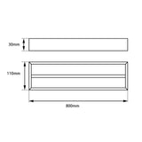 Aquaperla Sera Series Double Towel Rail 800mm - JAK Appliances