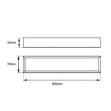 Aquaperla Sera Series Single Towel Rail 800mm - JAK Appliances