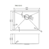 Aquaperla Handmade Top/Undermount Double Bowl Kitchen/Laundry Sink 600x450x230mm - JAK Appliances
