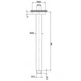 Aquaperla Square Ceiling Shower Arm 600mm - JAK Appliances