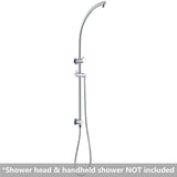Aquaperla Round Top Inlet Shower Rail - JAK Appliances