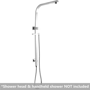 Aquaperla Square Top Water Inlet Shower Rail (Style 1)