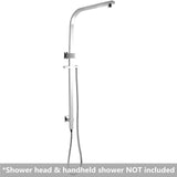 Aquaperla Square Top Water Inlet Shower Rail (Style 1)