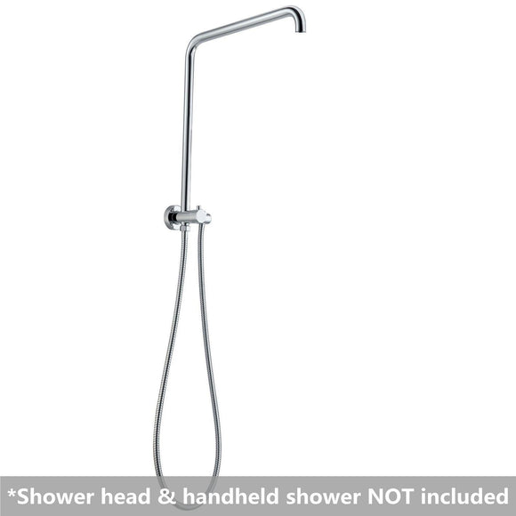 Aquaperla Round Top Water Inlet Shower Rail 530mm - JAK Appliances