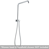Aquaperla Round Top Water Inlet Shower Rail 530mm - JAK Appliances