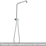 Aquaperla Round Top Water Inlet Shower Rail 300mm - JAK Appliances