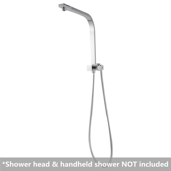 Aquaperla Square Top Water Inlet Shower Rail (Style 2)