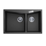 Aquaperla Carysil Granite Kitchen Sink Double Bowls Top/Flush Mount 800x500x220mm - JAK Appliances