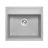 Aquaperla Carysil Granite Kitchen/Laundry Sink Top/Flush/Under Mount 560x510x200mm - JAK Appliances