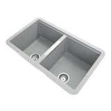 Aquaperla Carysil Granite Kitchen Sink Double Bowls Under Mount 824x481x241mm - JAK Appliances