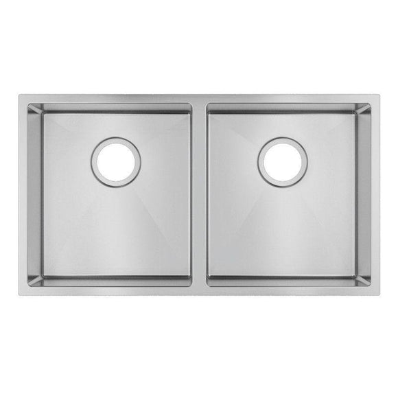 Aquaperla Handmade Top/Undermount Double Bowls Kitchen/Laundry Sink 820x457x230mm - JAK Appliances