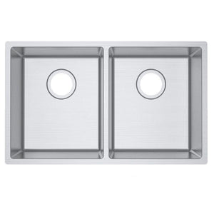 Aquaperla Handmade Top/Undermount Double Bowls Kitchen/Laundry Sink 740x440x200mm - JAK Appliances