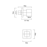 Aquaperla VOG Series Cubic Shower Wall Tab