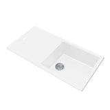 Aquaperla Arete Stone Kitchen Sink With Drainboard Top/Undermount 1000x500x200mm - JAK Appliances