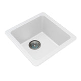 Aquaperla Arete Stone Kitchen/Laundry Sink Single Bowl Top/Under Mount 422x422x203mm - JAK Appliances